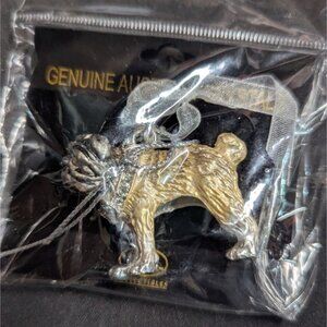 KSA Collectibles pug  dog Pendant Ornament  Genuine Crystals 1.5"